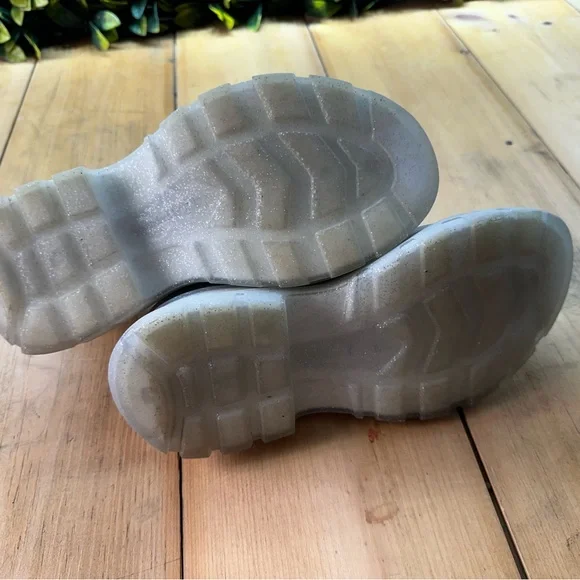 Alexander McQueen Tread Slick Iridescent Sparkle Translucent Sneaker Boots 38 - Picture 10 of 11